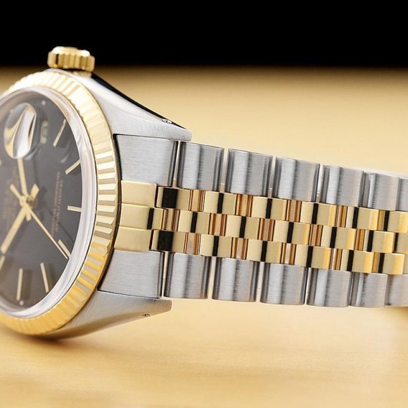 Sale! Rolex Mens Two-Tone 18k Datejust Watch - Picture 3 of 8